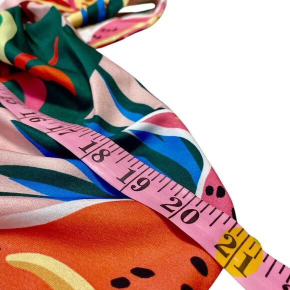 Tropical Halterneck Mini Dress Plus 3X Palm Leaf Print Party Evening Festival - Picture 7 of 9